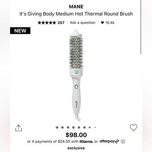 Mane NWT
It's Giving Body Medium Hot Thermal Round Brush